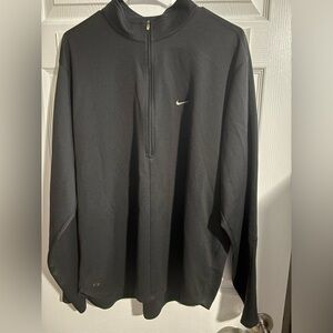 Nike Black Quarter-Zip Pullover with Swoosh size xl
